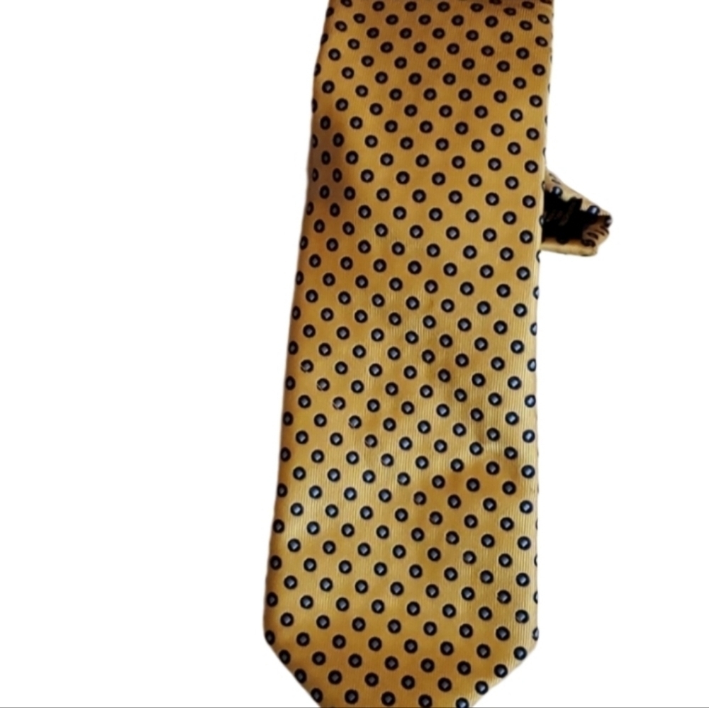 Chaps Mens Tie Yellow Blue Artsy